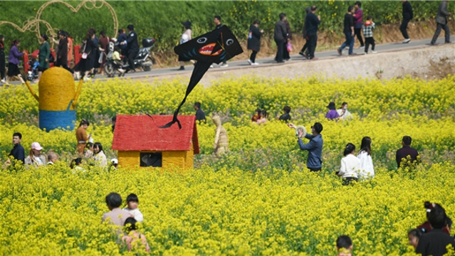 商水縣首屆金色花田樂(lè)游匯在鄧城鎮(zhèn)開(kāi)幕